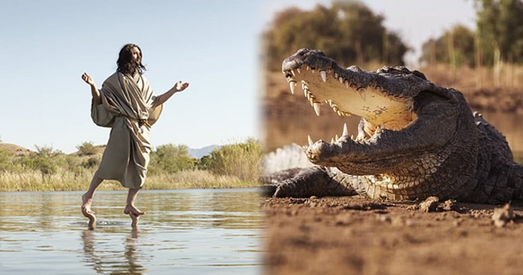 Pastor é comido por três crocodilos ao tentar mostrar como Jesus andou sobre água