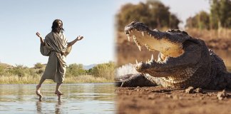 Pastor é comido por três crocodilos ao tentar mostrar como Jesus andou sobre água