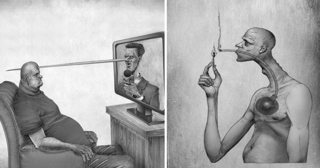 24 ilustrações que captam na perfeição tudo o que está de errado na sociedade actual