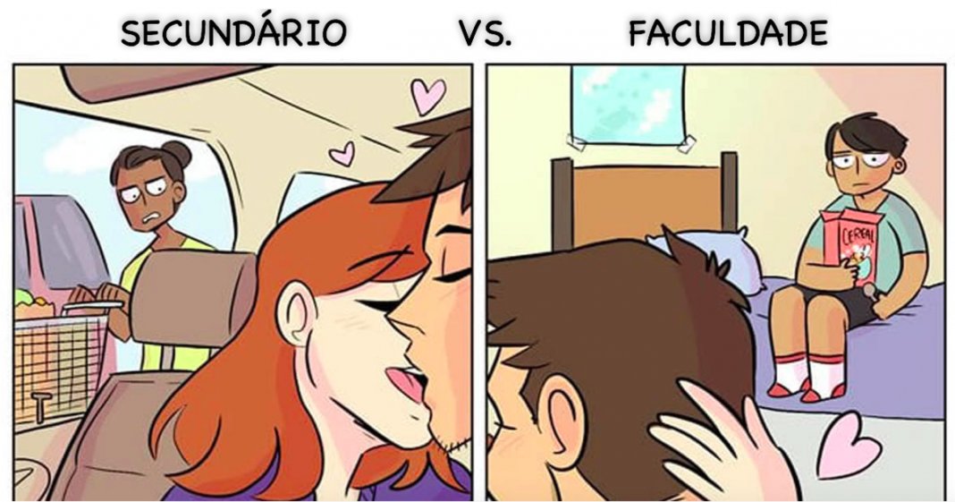 5 ilustrações que retratam as diferenças entre a vida no secundário vs. faculdade