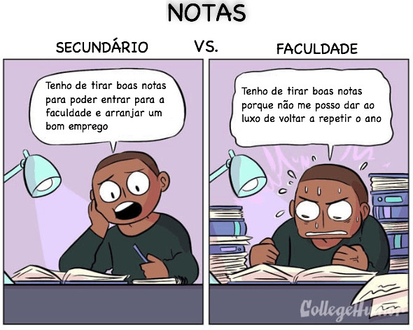 inspiringlife.pt - 5 ilustra&ccedil;&otilde;es que retratam as diferen&ccedil;as entre a vida no secund&aacute;rio vs. faculdade