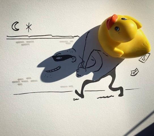 inspiringlife.pt - Artista cria ilustrações absolutamente fantásticas a partir de sombras de objectos