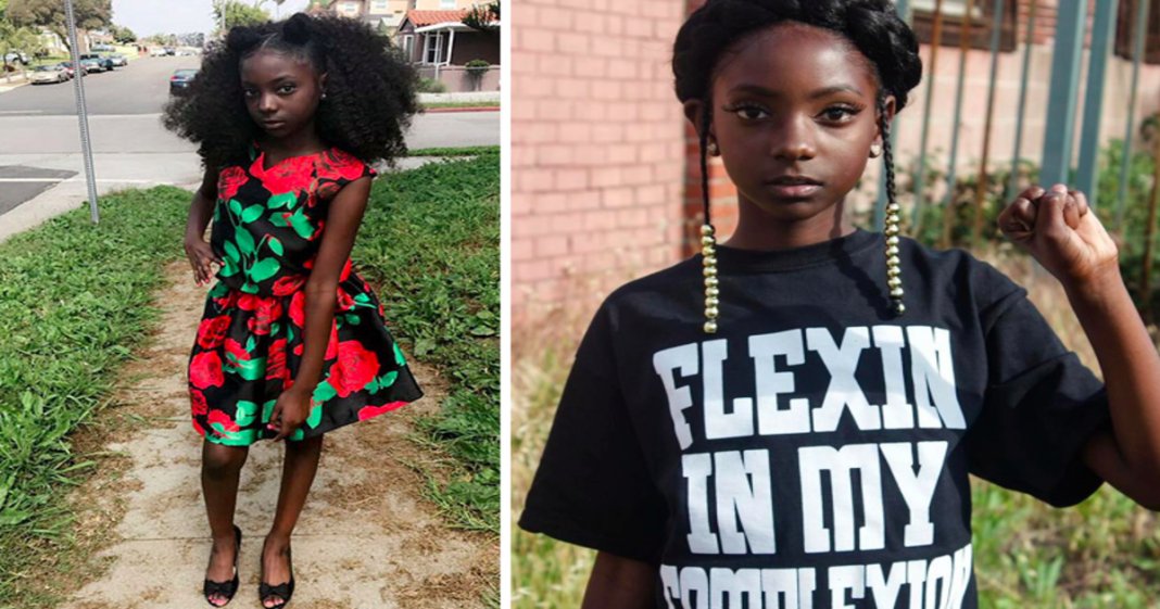 Menina de 10 anos lança linha de roupa para combater o bullying