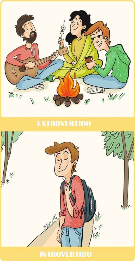 inspiringlife.pt - 10 ilustrações que mostram como os extrovertidos e os introvertidos vêem o mundo