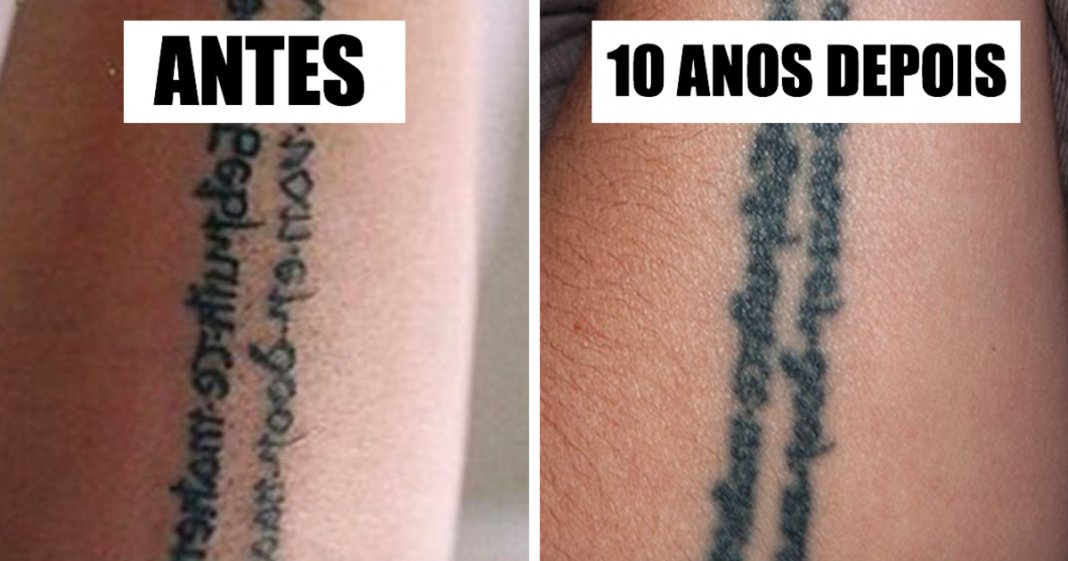 23 fotos de antes vs. depois que mostram como as tatuagens “envelhecem”