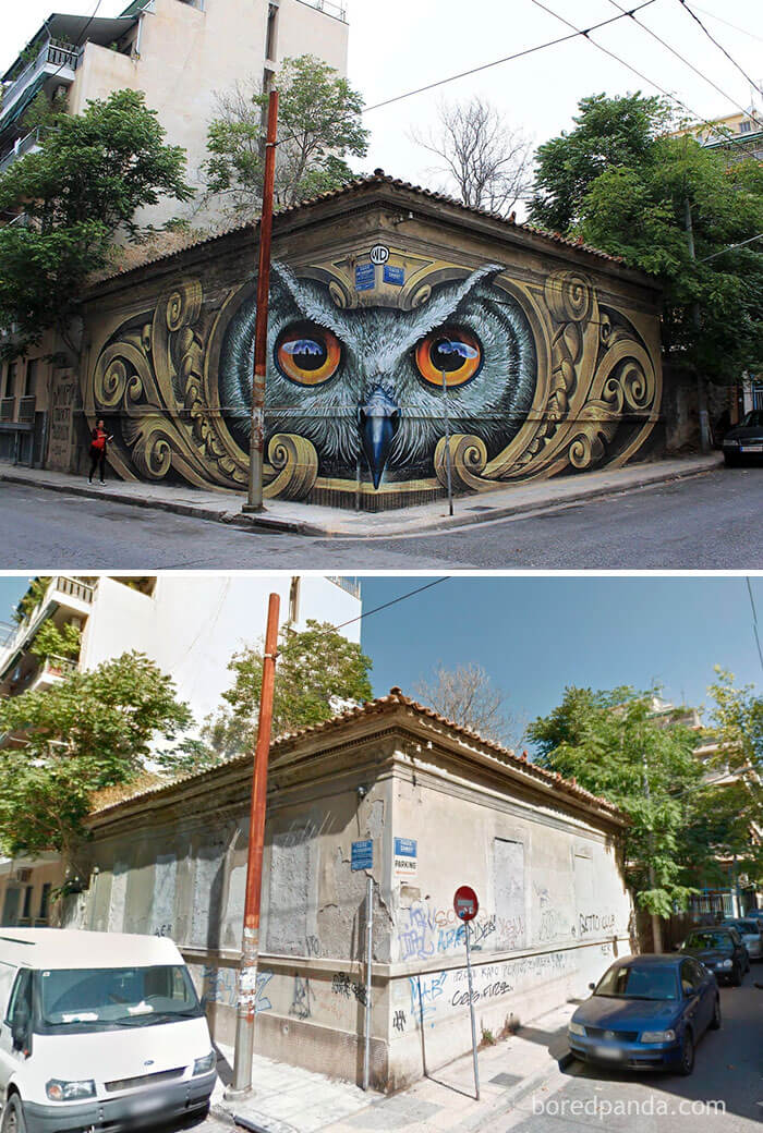 inspiringlife.pt - 28 fotos antes vs. depois de incríveis transformações de arte urbana