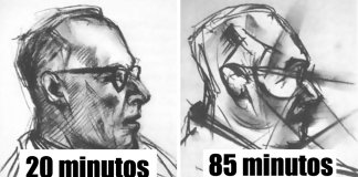 Artista desenha o mesmo retrato nove vezes para mostrar o efeito da droga LSD