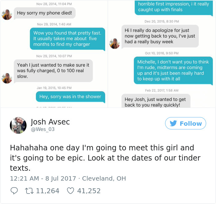 inspiringlife.pt - Dois jovens estranhos mant&ecirc;m a "conversa" mais duradoura do Tinder at&eacute; que empresa decide intervir