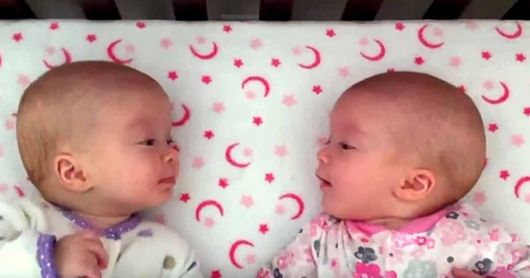 Gémeas bebés têm a “conversa” mais adorável de sempre