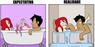 5 ilustrações que retratam o romance numa relação – expectativa vs realidade