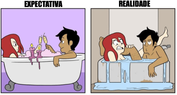 inspiringlife.pt - 5 ilustra&ccedil;&otilde;es que retratam o romance numa rela&ccedil;&atilde;o - expectativa vs realidade