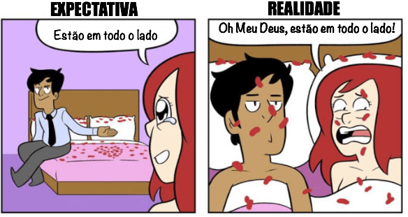 inspiringlife.pt - 5 ilustrações que retratam o romance numa relação - expectativa vs realidade