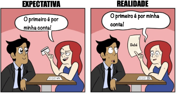 inspiringlife.pt - 5 ilustrações que retratam o romance numa relação - expectativa vs realidade