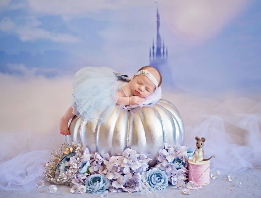 inspiringlife.pt - 6 bebés fazem a sessão fotográfica mais adorável de sempre como mini princesas da Disney