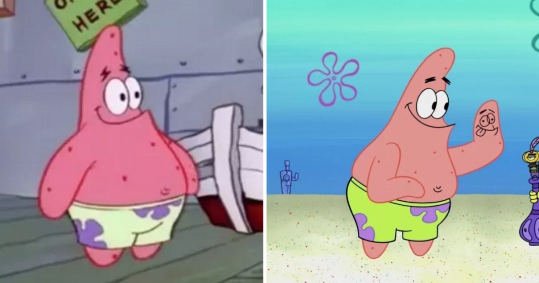 Bob Esponja – como era no primeiro episódio vs. 18 anos depois