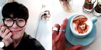 Empregado de mesa transforma o café em verdadeiras obras de arte
