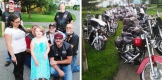 Grupo de motards junta-se para apoiar menina vítima de bullying