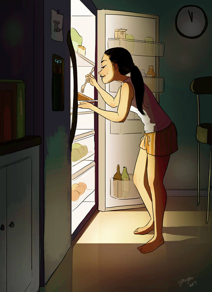inspiringlife.pt - 26 ilustrações que retratam na perfeição a felicidade de viver sozinha