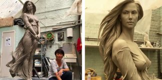 Artista mostra toda a beleza feminina criando esculturas de mulheres em tamanho real
