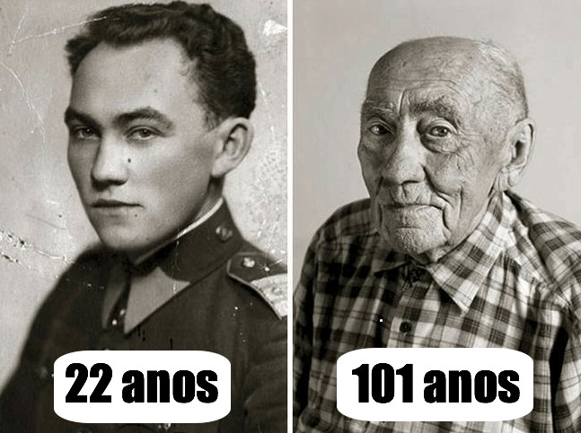 inspiringlife.pt - 12 retratos de pessoas centenárias quando ainda eram jovens vs. depois dos 100 anos