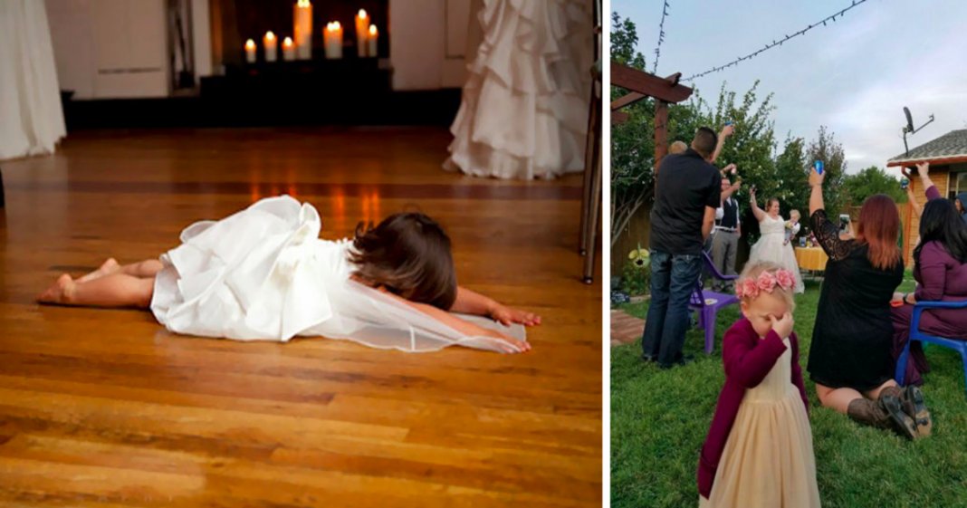 21 fotografias hilariantes de crianças em casamentos