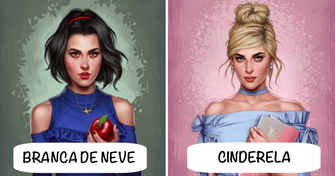 Artista transforma as famosas princesas da Disney em mulheres modernas