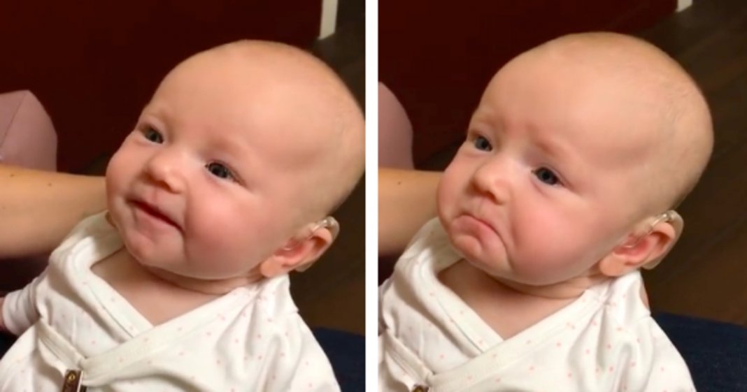 Bebé tem reacção adorável ao ouvir a voz da sua mãe pela primeira vez