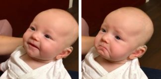 Bebé tem reacção adorável ao ouvir a voz da sua mãe pela primeira vez