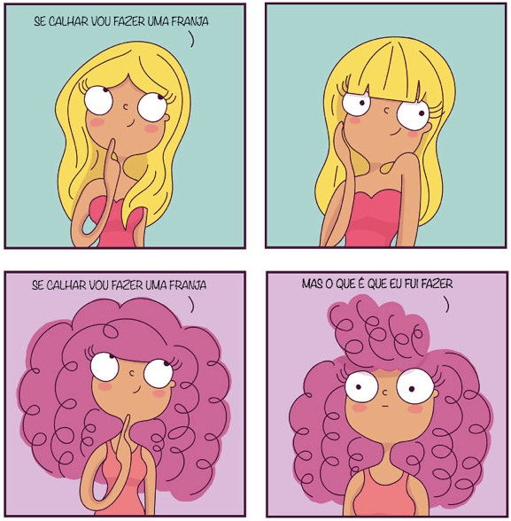 inspiringlife.pt - 14 ilustra&ccedil;&otilde;es que retratam na perfei&ccedil;&atilde;o a vida de uma mulher com cabelo encaracolado