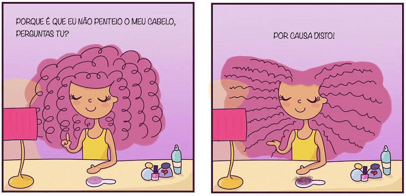 inspiringlife.pt - 14 ilustra&ccedil;&otilde;es que retratam na perfei&ccedil;&atilde;o a vida de uma mulher com cabelo encaracolado