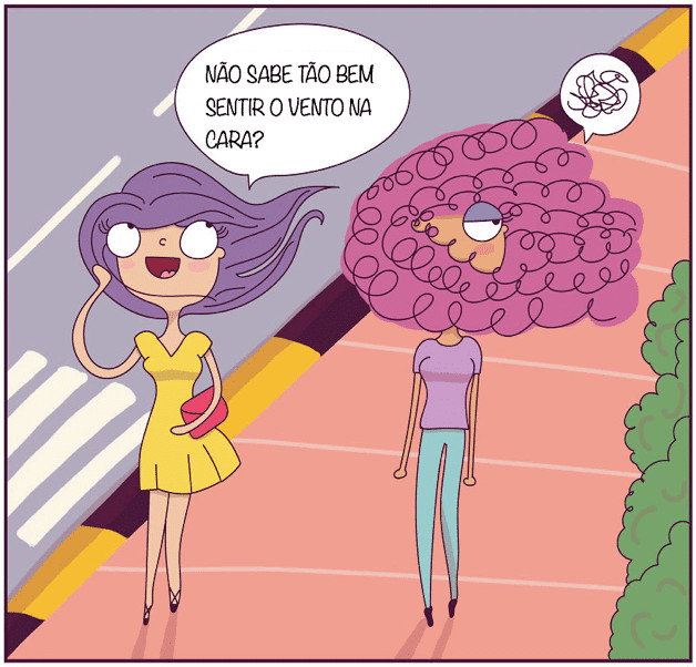 inspiringlife.pt - 14 ilustra&ccedil;&otilde;es que retratam na perfei&ccedil;&atilde;o a vida de uma mulher com cabelo encaracolado
