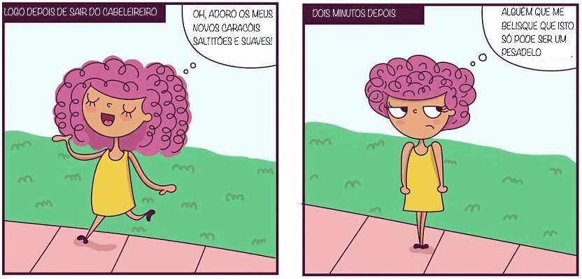 inspiringlife.pt - 14 ilustra&ccedil;&otilde;es que retratam na perfei&ccedil;&atilde;o a vida de uma mulher com cabelo encaracolado