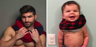 Mãe fotografa o filho de 18 meses a imitar as poses do tio modelo e o resultado é hilariante