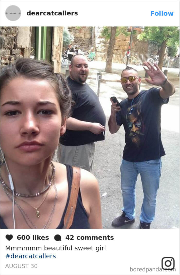 inspiringlife.pt - Mulher tira selfies com os homens que lhe assobiam na rua e o resultado é perturbador