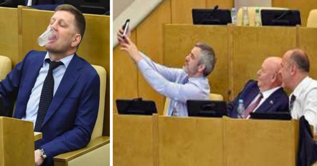 11 fotos que mostram como os políticos se divertem no Parlamento da Rússia