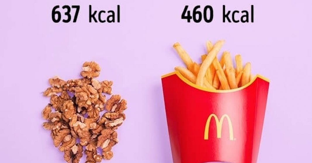 14 comparações de alimentos que te vão fazer mudar de ideias quanto à dieta