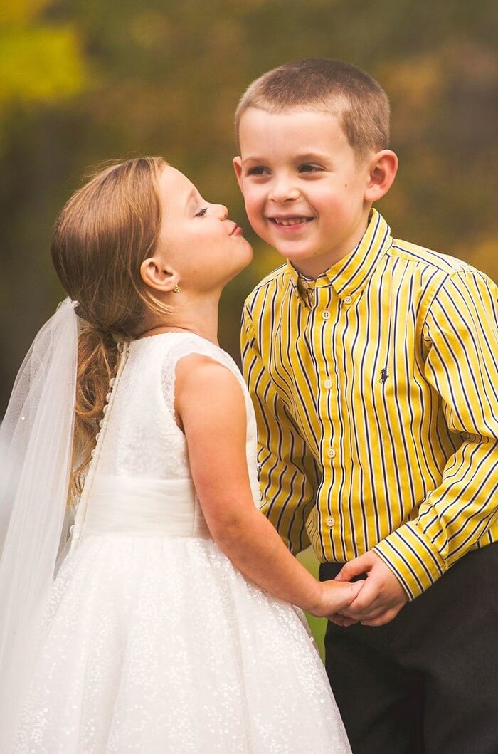 inspiringlife.pt - Menina de 5 anos realiza sonho de "casar" com o seu melhor amigo antes de ser operada ao coração