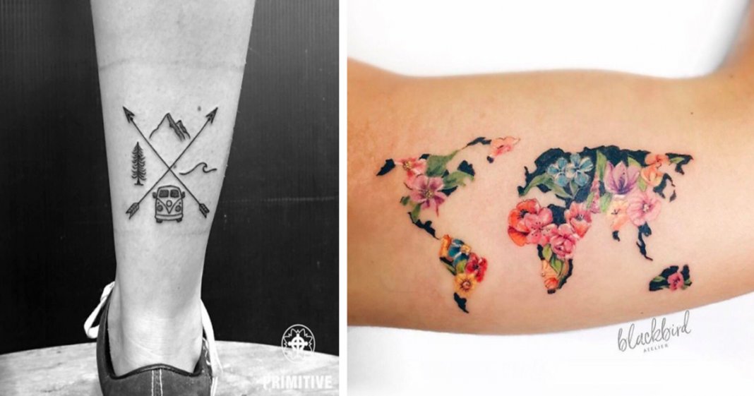 32 ideias de tatuagens para quem adora viajar pelo Mundo