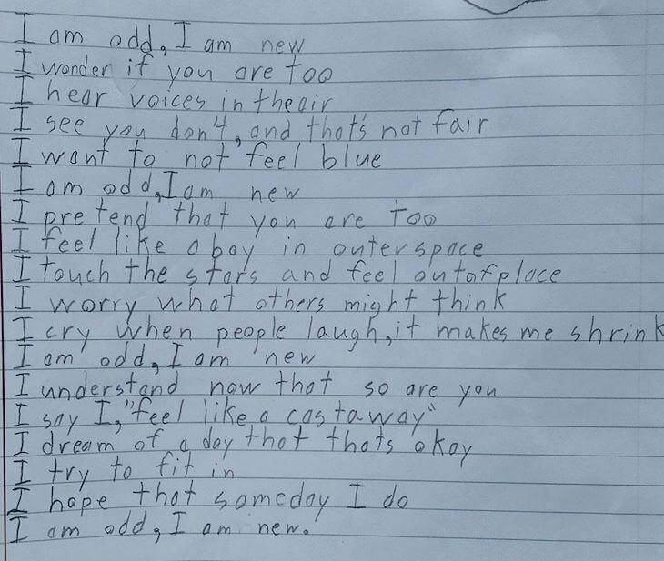 inspiringlife.pt - Criança com autismo escreve poema emocionante descrevendo na perfeição como é a sua vida