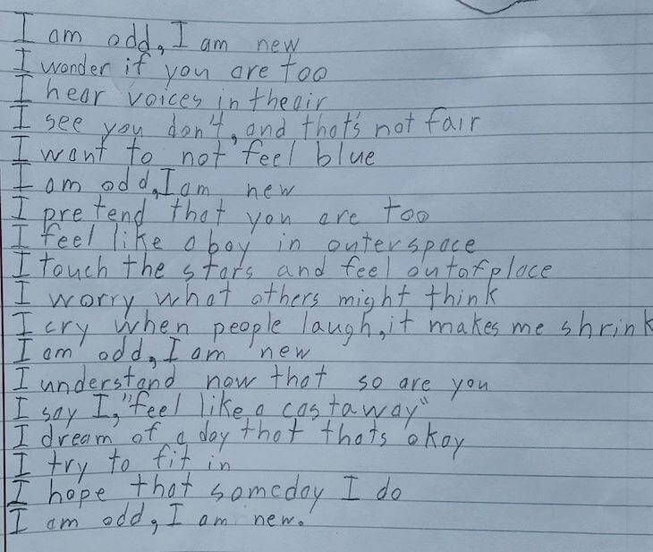 inspiringlife.pt - Criança com autismo escreve poema emocionante descrevendo na perfeição como é a sua vida