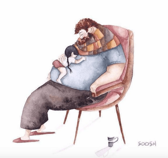 inspiringlife.pt - 17 ilustrações adoráveis que mostram o amor verdadeiro entre um pai e a sua filha