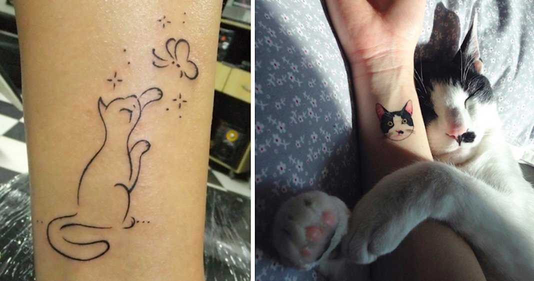 24 tatuagens minimalistas para os amantes de gatos