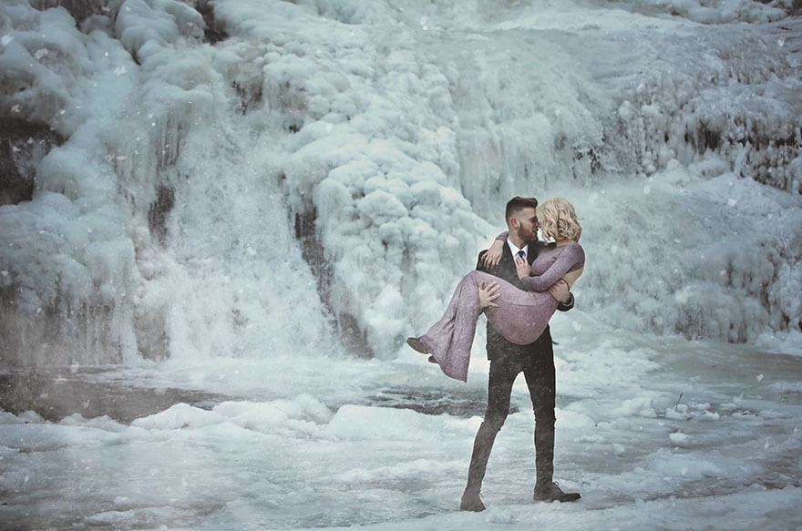 inspiringlife.pt - Casal enfrenta o frio extremo para a sessão fotográfica do noivado e o resultado não podia ser melhor