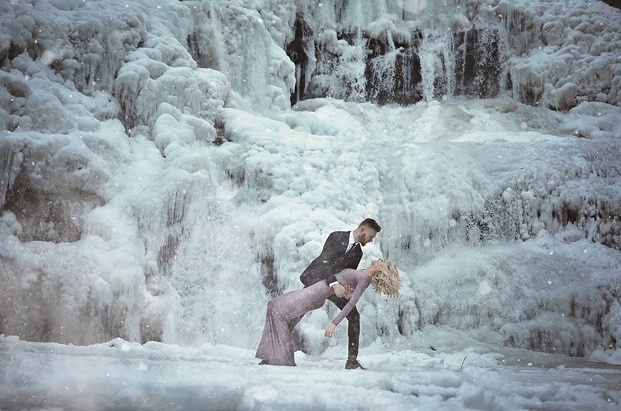 inspiringlife.pt - Casal enfrenta o frio extremo para a sessão fotográfica do noivado e o resultado não podia ser melhor