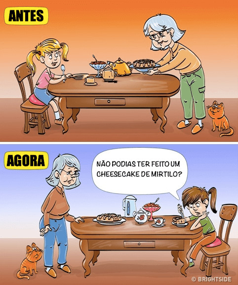 inspiringlife.pt - 14 ilustra&ccedil;&otilde;es que retratam na perfei&ccedil;&atilde;o o quanto a inf&acirc;ncia de hoje difere da inf&acirc;ncia de antigamente