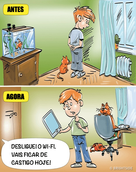 inspiringlife.pt - 14 ilustra&ccedil;&otilde;es que retratam na perfei&ccedil;&atilde;o o quanto a inf&acirc;ncia de hoje difere da inf&acirc;ncia de antigamente