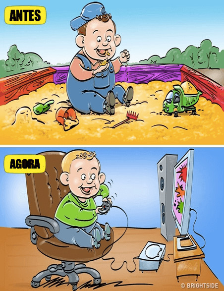 inspiringlife.pt - 14 ilustra&ccedil;&otilde;es que retratam na perfei&ccedil;&atilde;o o quanto a inf&acirc;ncia de hoje difere da inf&acirc;ncia de antigamente