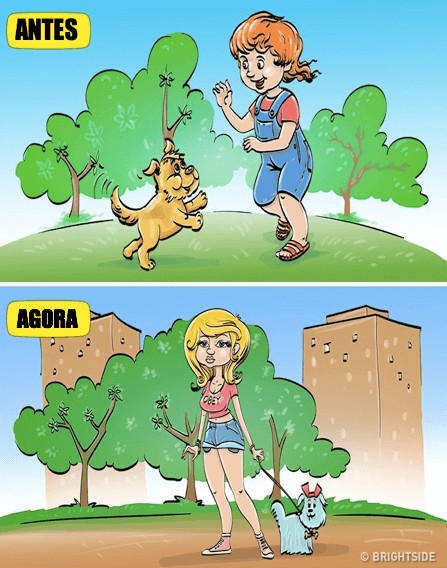 inspiringlife.pt - 14 ilustra&ccedil;&otilde;es que retratam na perfei&ccedil;&atilde;o o quanto a inf&acirc;ncia de hoje difere da inf&acirc;ncia de antigamente