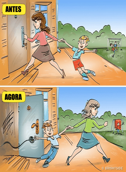 inspiringlife.pt - 14 ilustra&ccedil;&otilde;es que retratam na perfei&ccedil;&atilde;o o quanto a inf&acirc;ncia de hoje difere da inf&acirc;ncia de antigamente