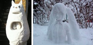 Japoneses criam verdadeiras obras-de-arte de neve, após intenso nevão atingir Tóquio
